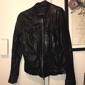 All saints leather jacket